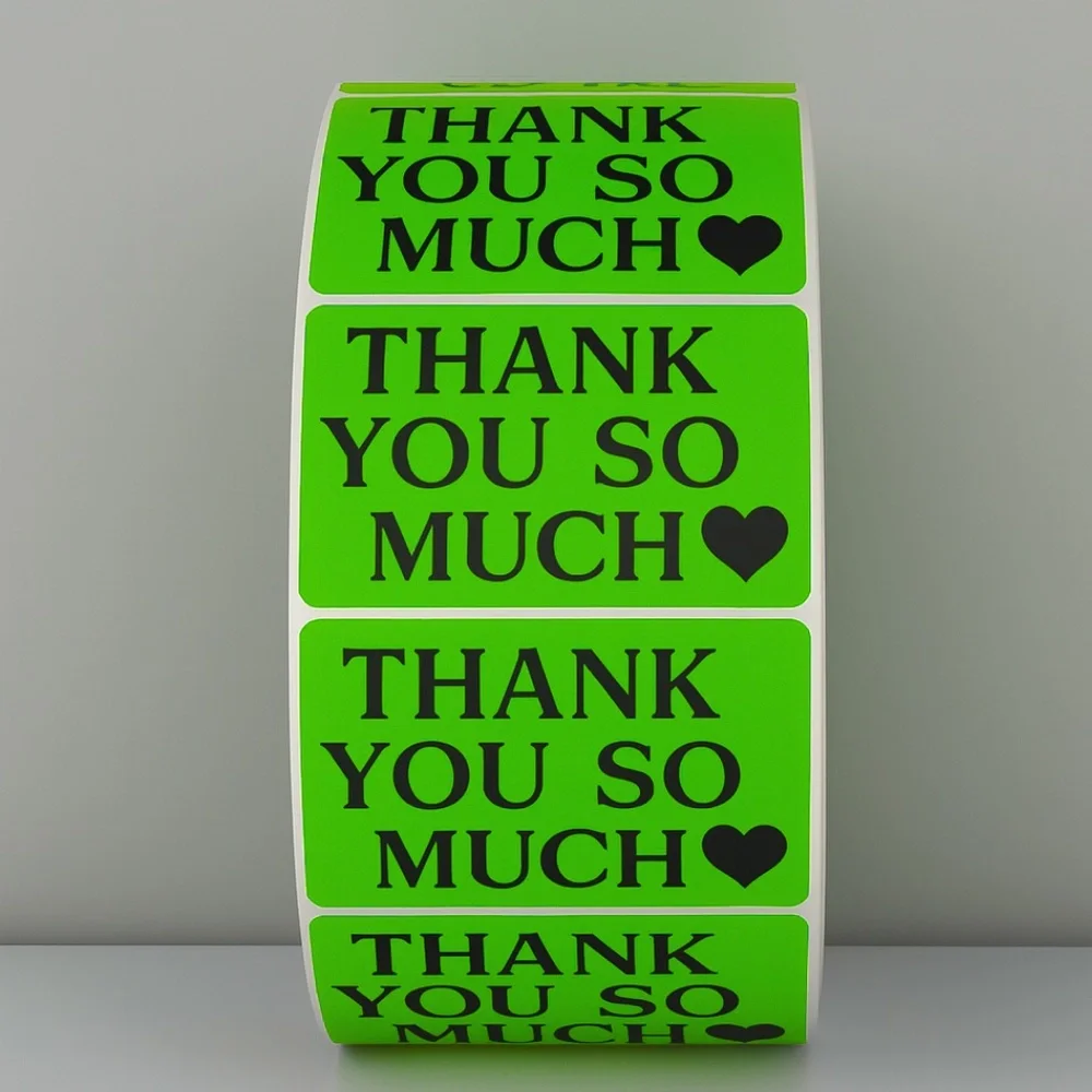 Thank You So Much Stickers – Heart Labels for Small Business Packaging Orders